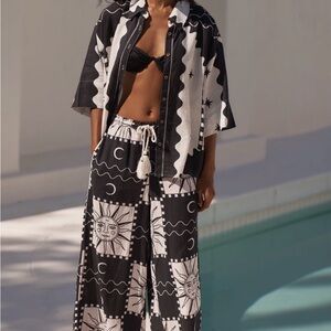 TIGRE INDIGO LINEN Black and White Women's Swim CoSet